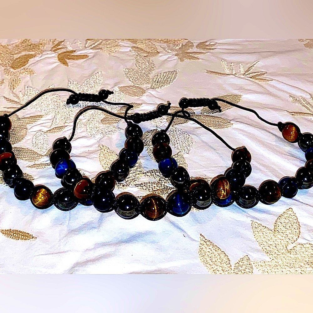 NWT Natural Tourmaline Adjustable Bracelet Size From 10”(Largest)- 6”(Smallest)
